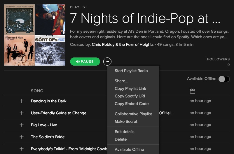Cómo (y cuando) hacer una playlist de Spotify para promocionar tu música