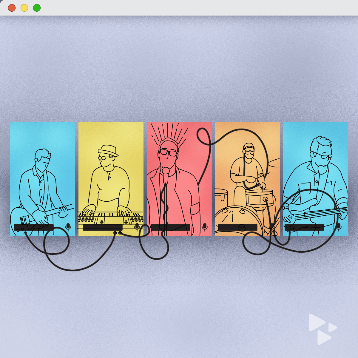 haz una llamada en Zoom "en vivo" con tu banda
